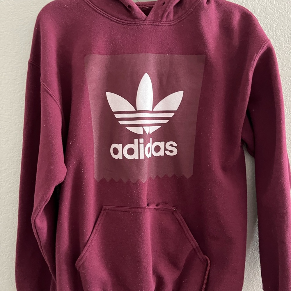 Burgundy Adidas Hoodie